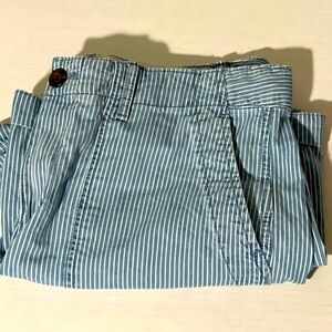 GAP Light Blue Striped Khaki Shorts Size 6